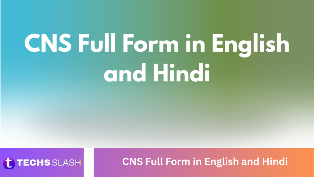 CNS Full Form in English and Hindi CNS Full Form in English and Hindi