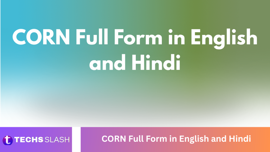 CORN Full Form in English and Hindi CORN Full Form in English and Hindi
