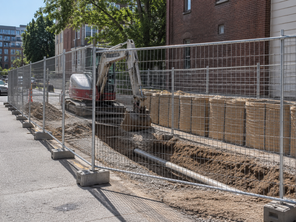 Urban Utility Excavation: Safety Barriers and Site Containment